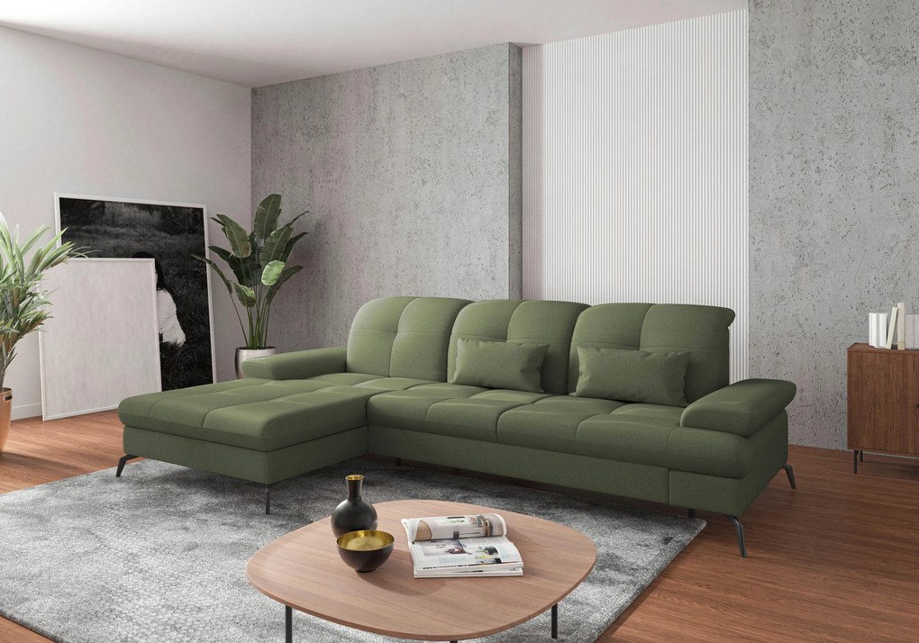 XXXLutz ROHOVÁ SEDAČKA, textil, olivovozelená Sit & More - Sedačky - 000144009614
