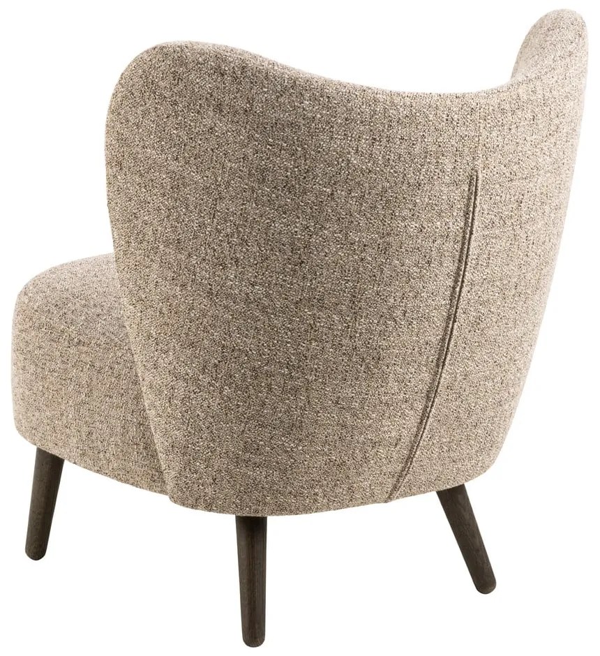 Béžové kreslo z textílie buklé Elmont – Actona