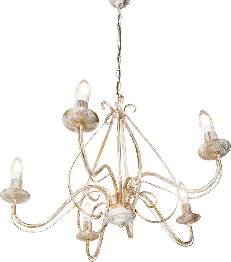 Inteligentný luster biely 5-žiarovkový vrátane Wifi B35 - Giuseppe