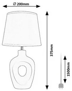 Rabalux 74080 Madelor stolná lampa, hnedá
