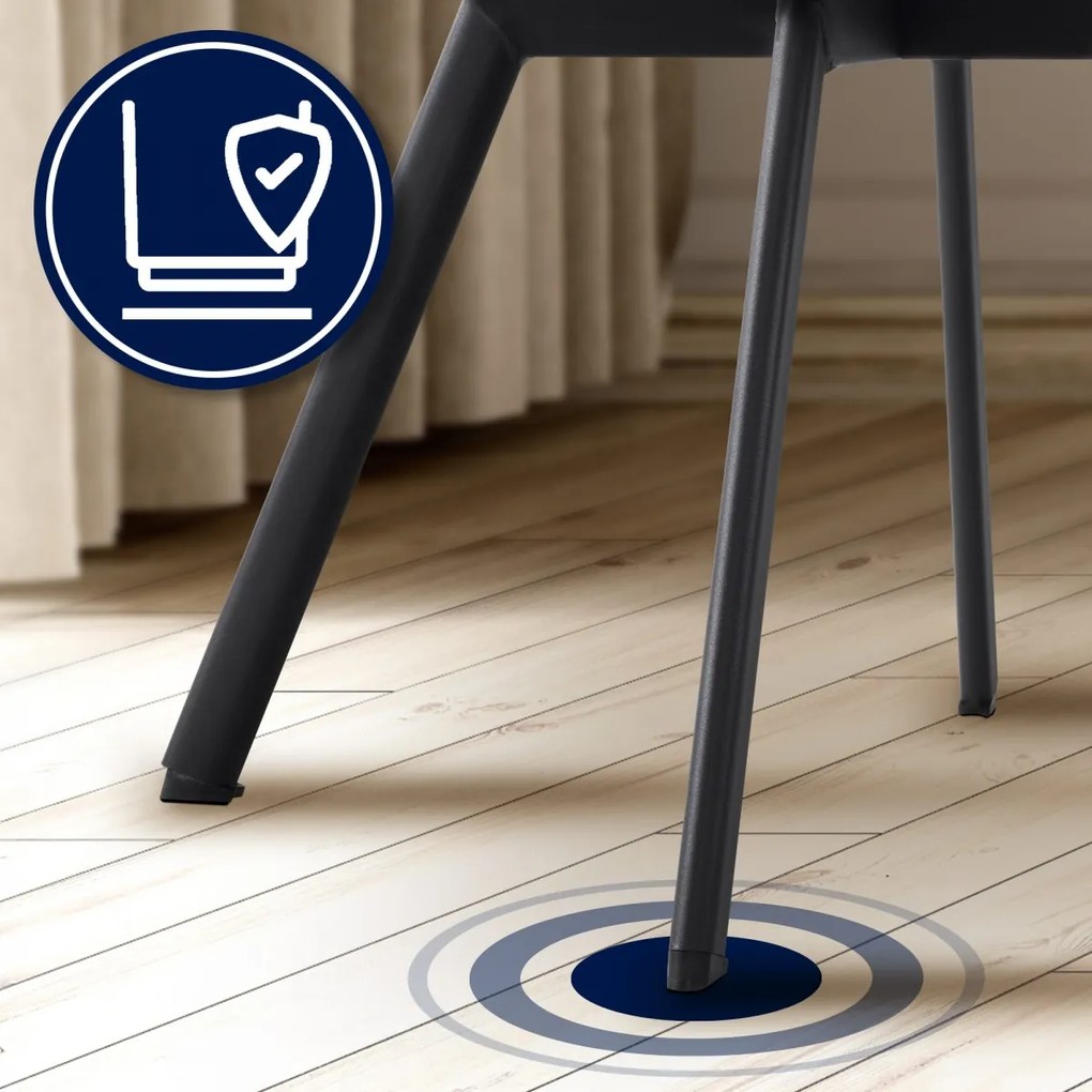 Jedálenská stolička Jordi zamat - čierna