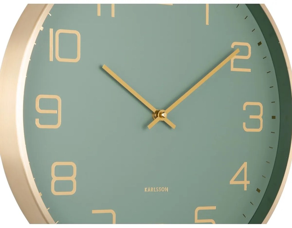 Karlsson 5973GR dizajnové nástenné hodiny svetlozelená, pr. 40 cm