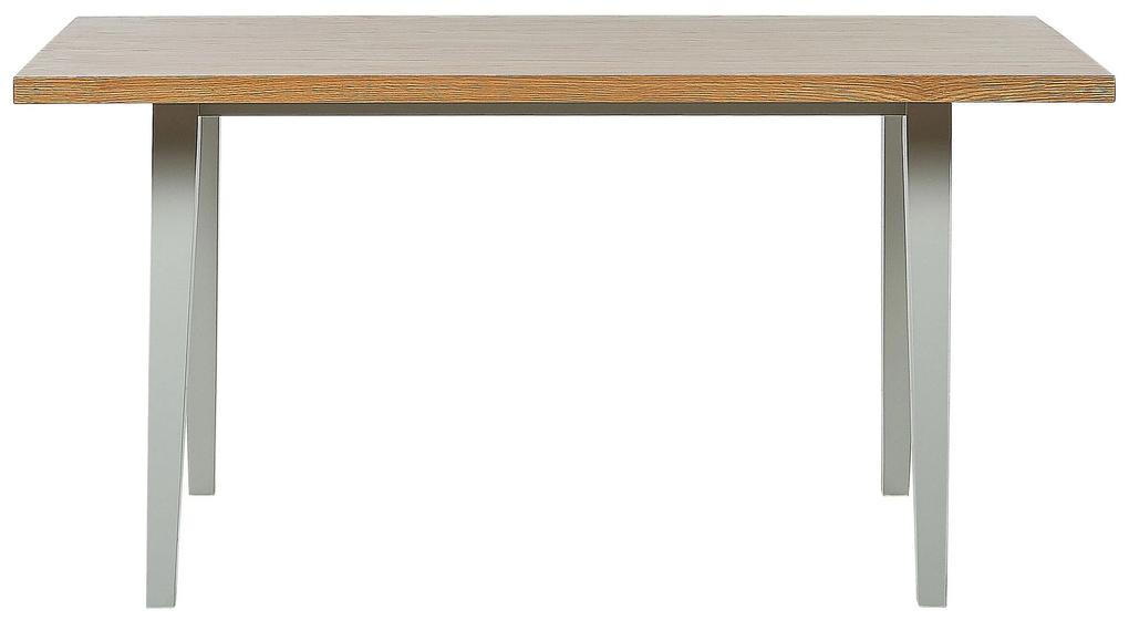Jedálenský stôl 150 x 90 cm svetlé drevo/sivá LENISTER Beliani
