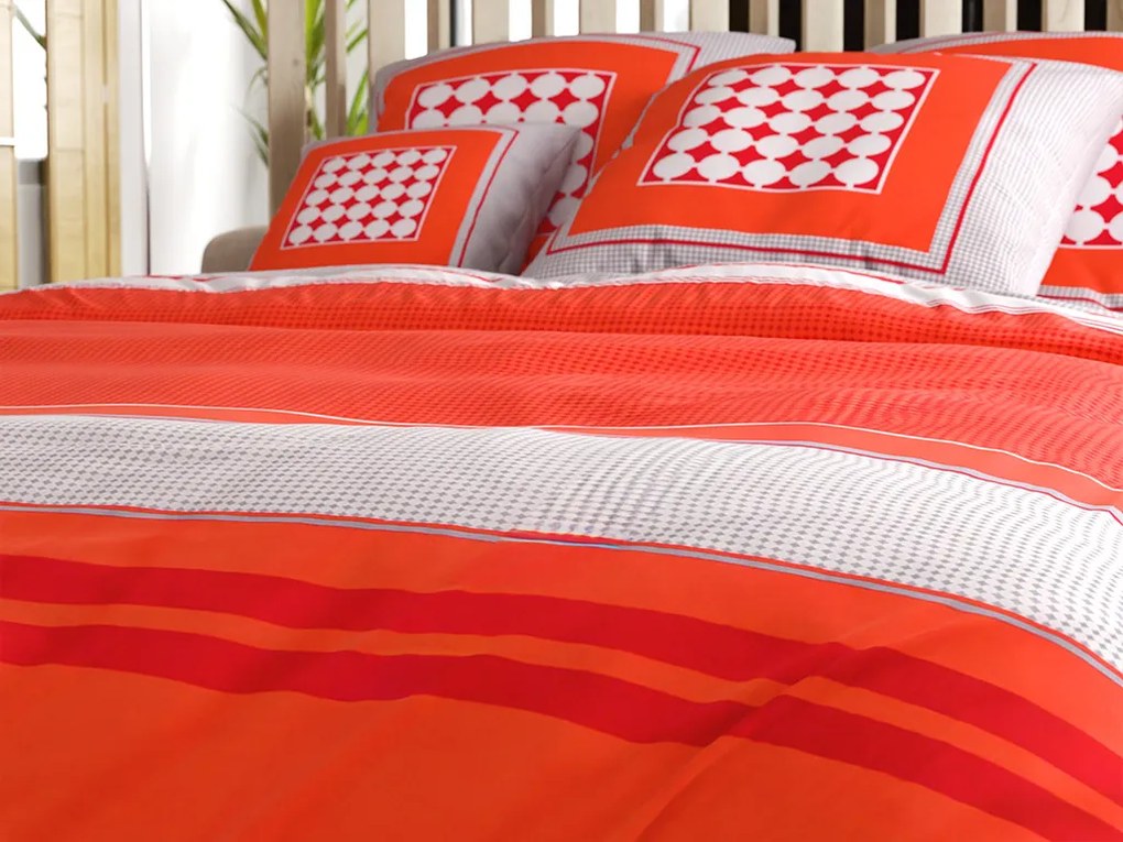 Obliečky z Renforcé bavlny TABITA červené Rozmer obliečky: 2 ks 80 x 80 cm | 200 x 200 cm