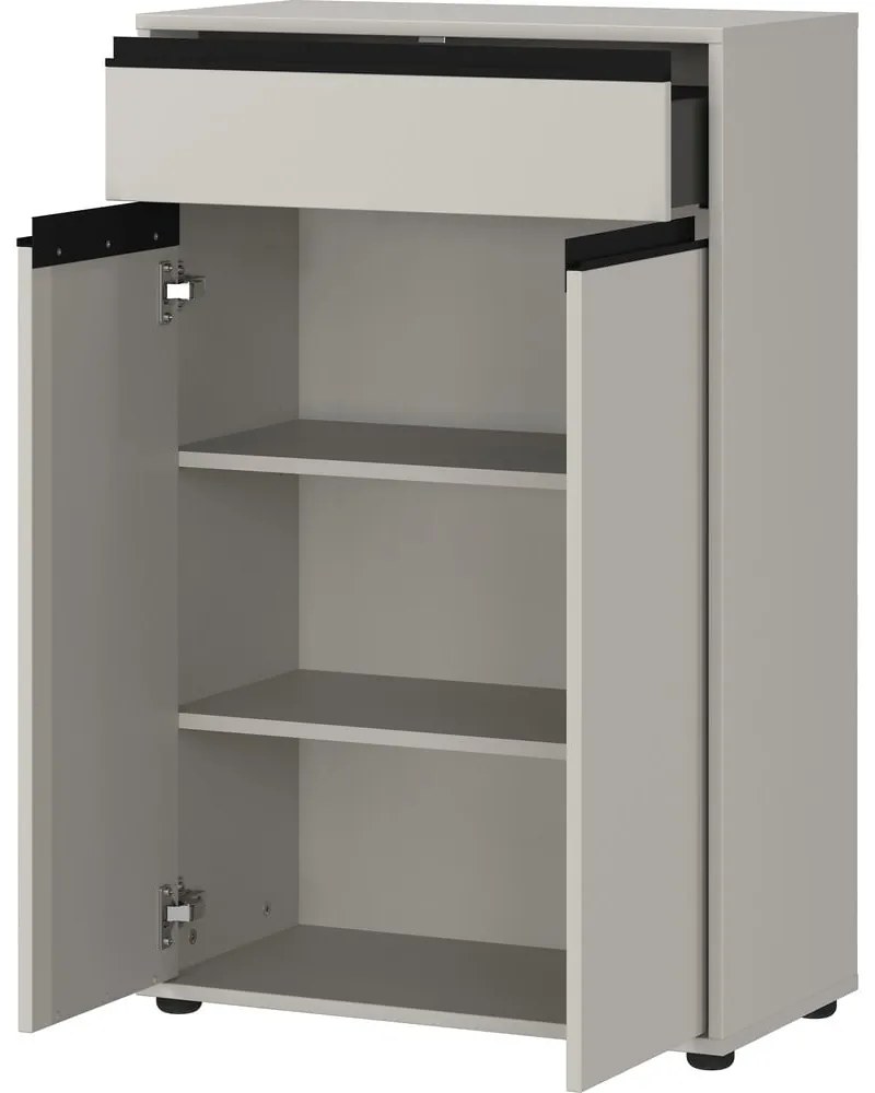 Sivá vysoká kúpeľňová skrinka 63x98 cm Lemont – Germania