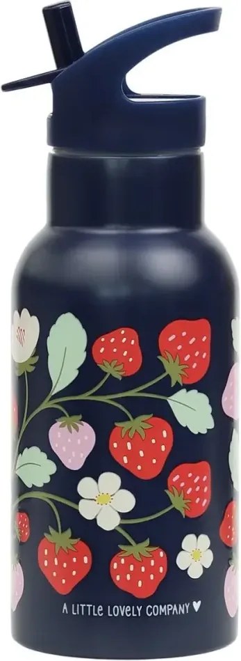 Nerezová fľaša na pitie jahody