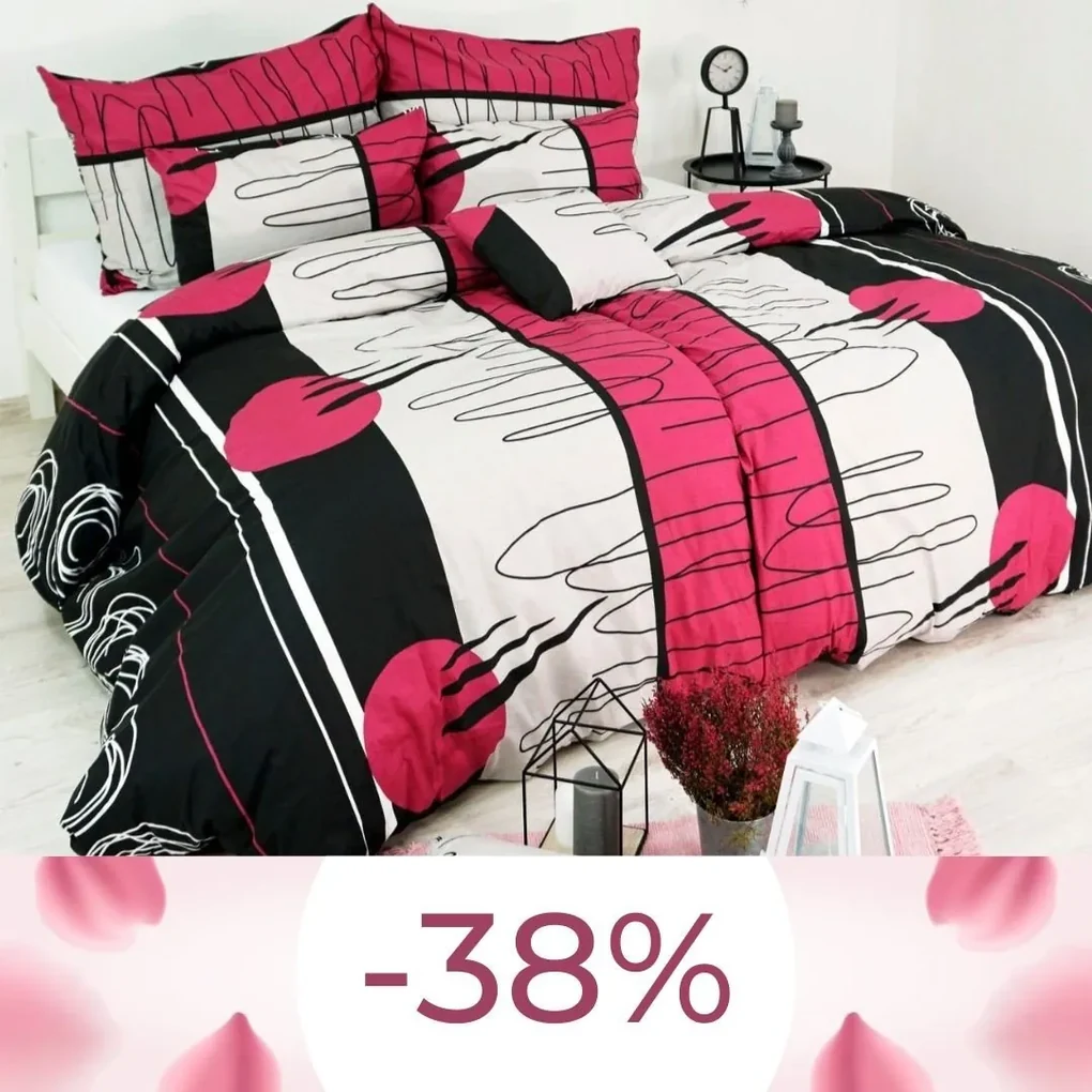 Obliečky Split bordové EMI: Predĺžený set jednolôžko obsahuje 1x 140x220 + 1x 70x90