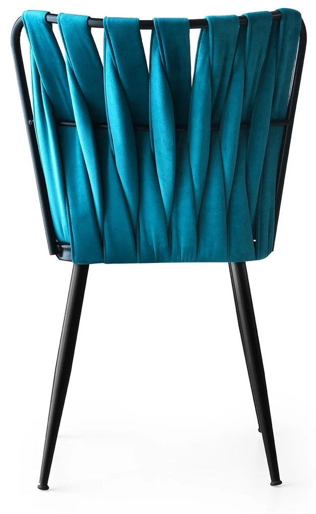 Sada 2 ks jedálenských stoličiek Kusakli modrá/čierna