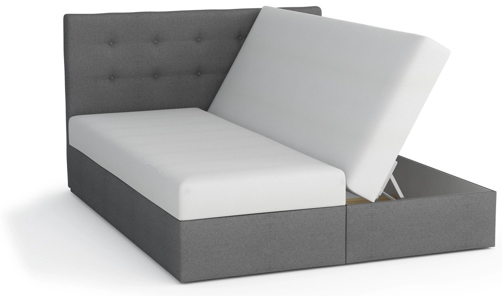 Manželská posteľ  Boxspring 140 cm Fade 2 (tmavohnedá) (s matracom a úložným priestorom). Akcia -20%. Vlastná spoľahlivá doprava až k Vám domov. 1046495