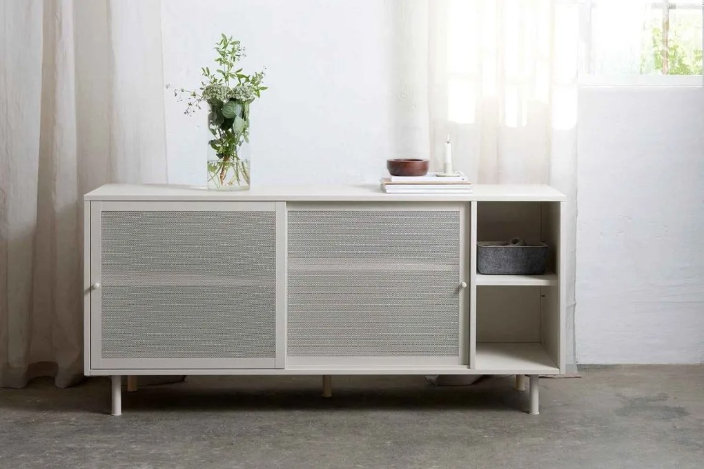 Dizajnová komoda Taiyanna 160 cm sivá