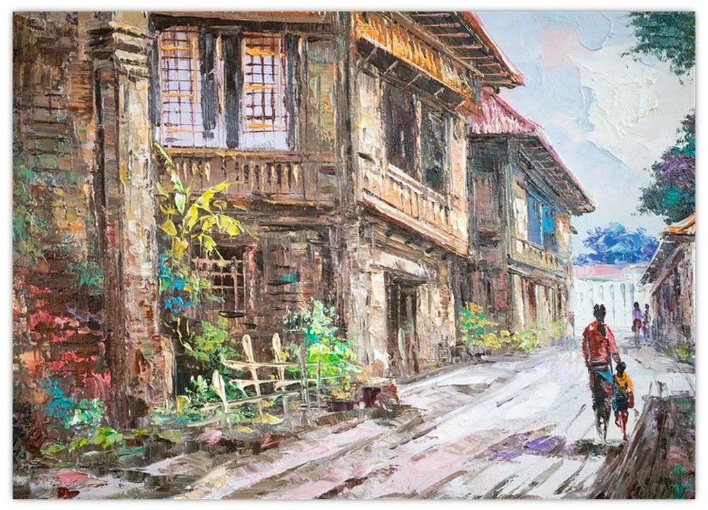 Obraz Filipínske dediny, Ázia (70x50 cm)