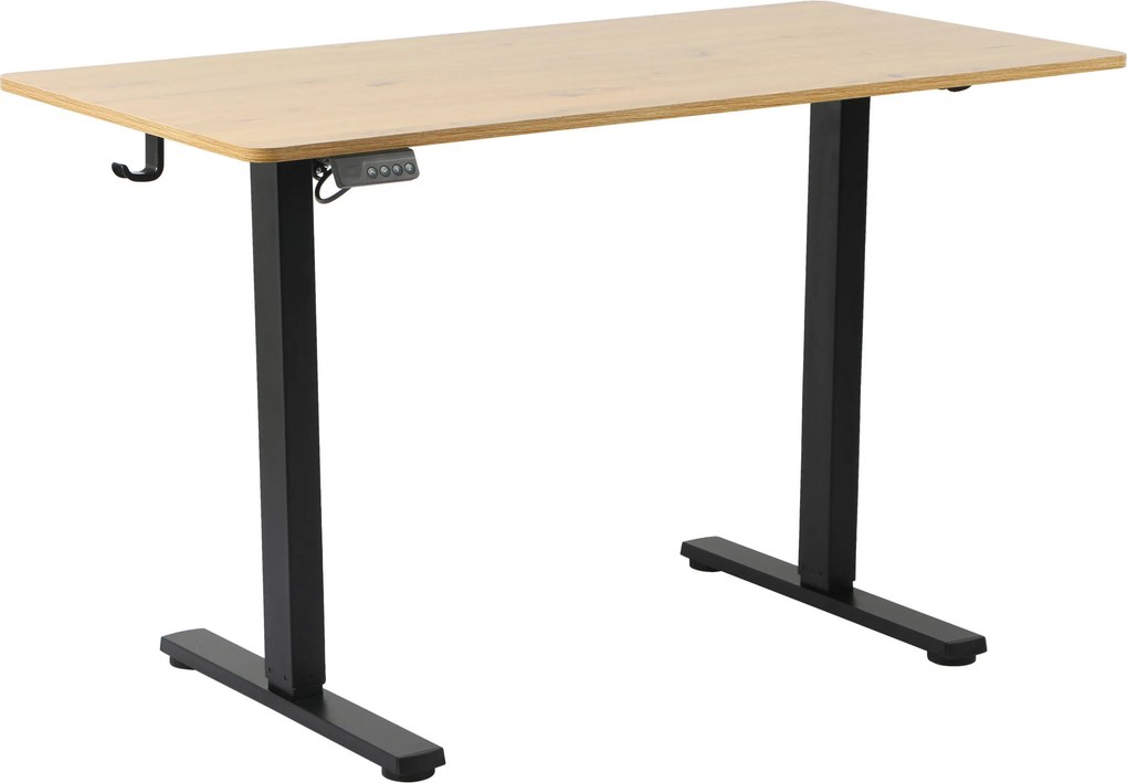 XXXLutz PÍSACÍ STÔL, čierna, farba duba, 120/60/73-118 cm Carryhome - Kancelárske stoly - 000431003001