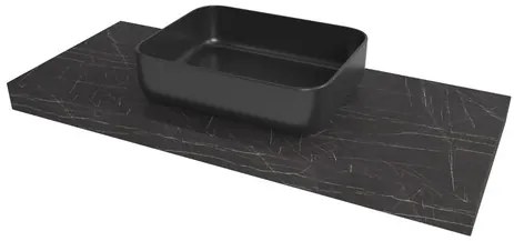 Doska pod umývadlo Naturel Dolce 143x8x50 cm Pietra Grigia čierna mat DO14050PBC
