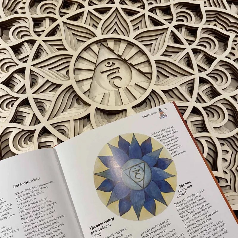 Vyrezávaná drevená 3D mandala na stenu | SENTOP PR0460