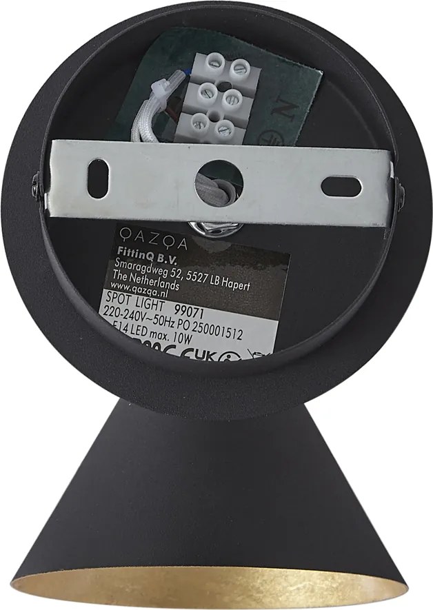 Moderné bodové svetlo čierne so zlatom 1-svetlo - Magno