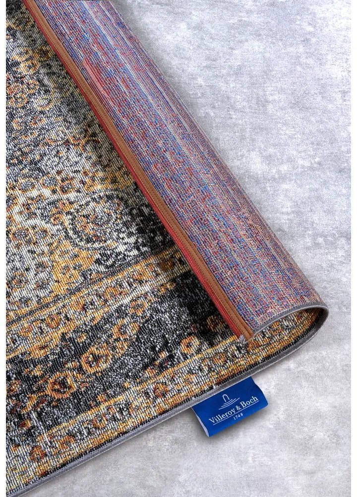 Vonkajší koberec v antracitovej a zlatej farbe 200x285 cm Martha – Villeroy&amp;Boch