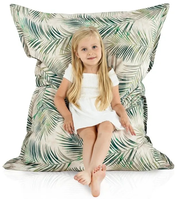 Sedací vak Botanic – veľký podlahový vankúš s botanickým motívom Veľkosť: XL