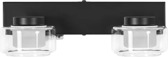 Osram - LED kúpeľňové nástenné svietidlo ORBIS FLAME 2xLED/5,5W/230V IP44 čierna