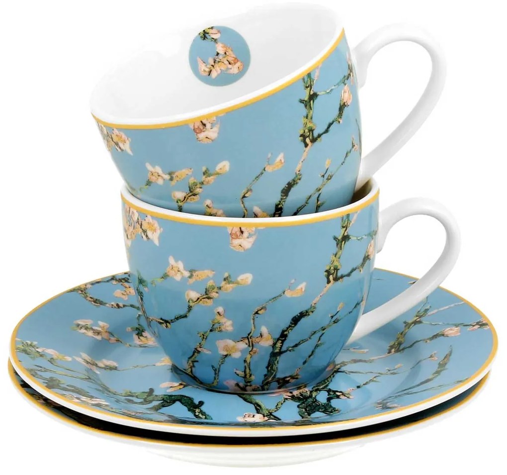 Porcelánová šálka s podšálkou Van Gogh Almond Blossom 90 ml sada 2ks