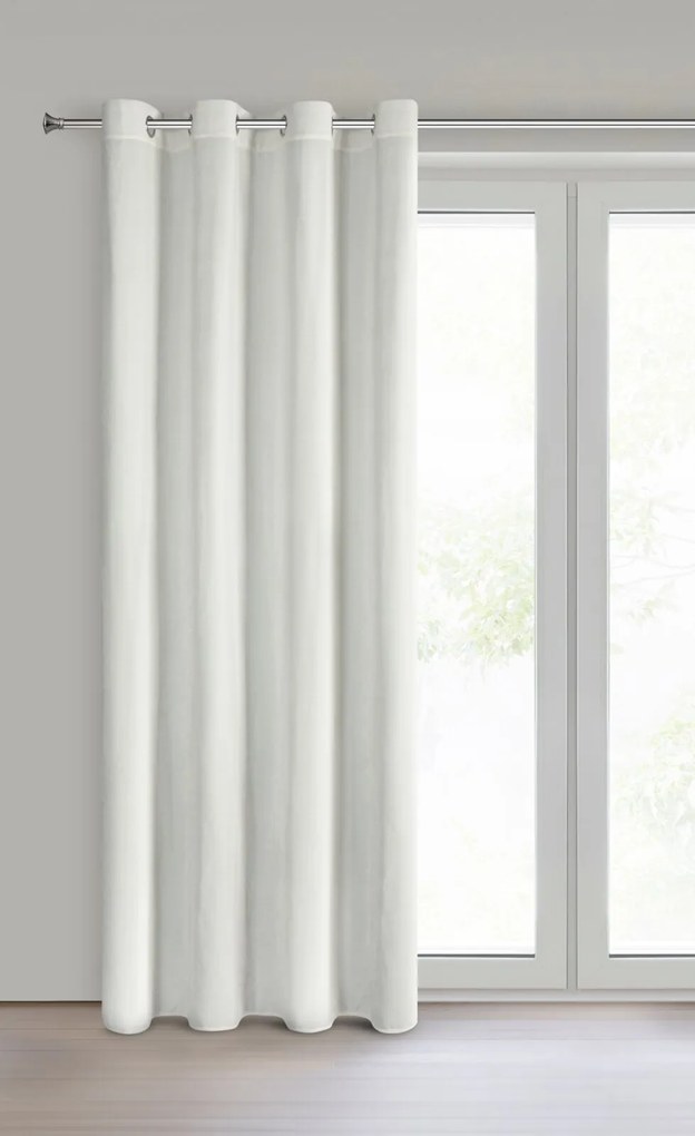 ZÁVES NA KRÚŽKOCH VANI 140X250 CM PRÍRODNÁ