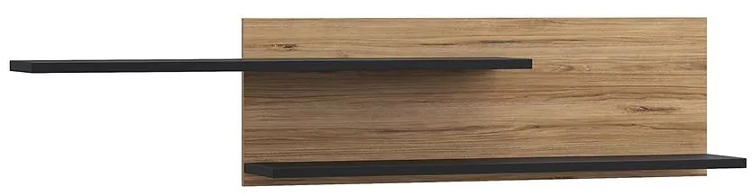 Polička Mokkaro čierna/dub catania