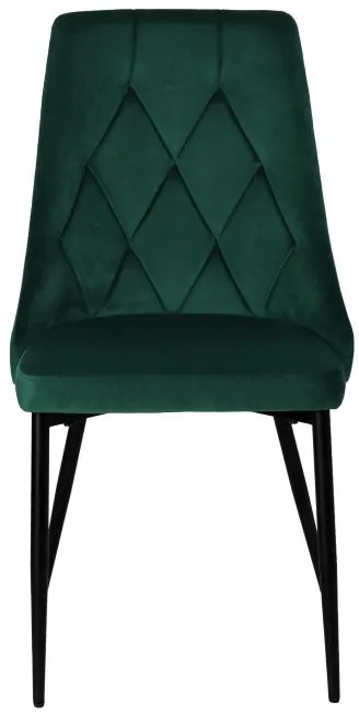 Jedálenská stolička LINCOLN zamatová, tmavozelená
