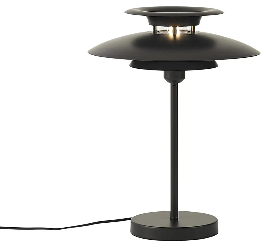 Retro stolná lampa čierna oceľ 45cm - Pauly