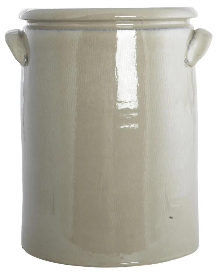 Béžový kvetináč Pottery XL ∅ 28/32 cm × 36 cm
