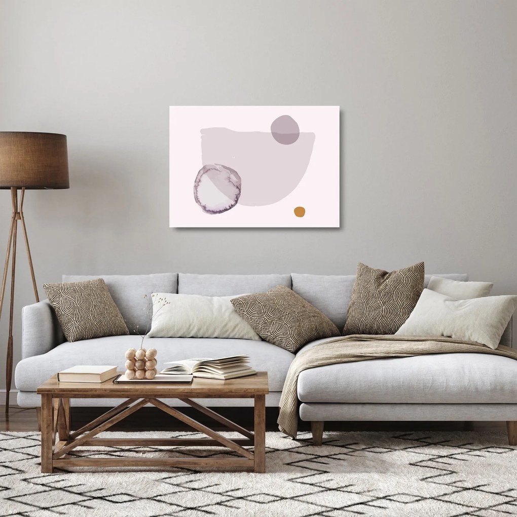Sklenený obraz - Fialový minimalizmus N⁰2 (70x50 cm)