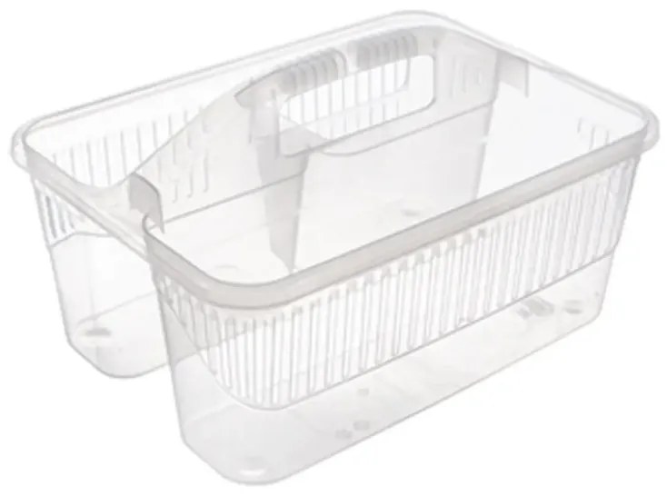 Orion Organizér na čistiace potreby, delený košík, transparentný TINA 30 x 23 x 17 cm