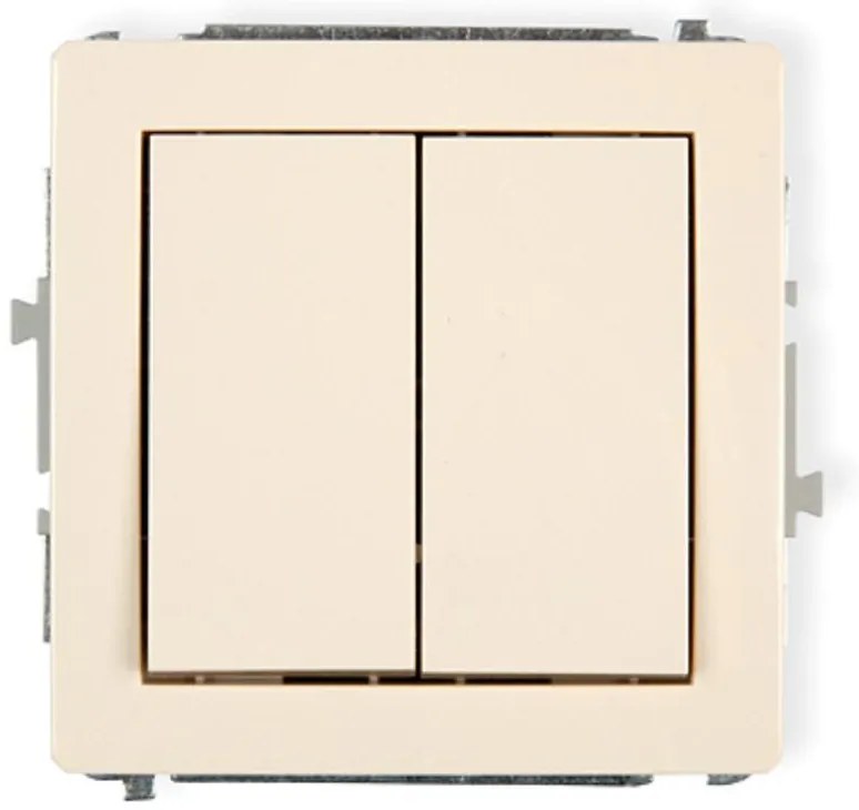 Vypínač dvojitý béžový D DWP-2