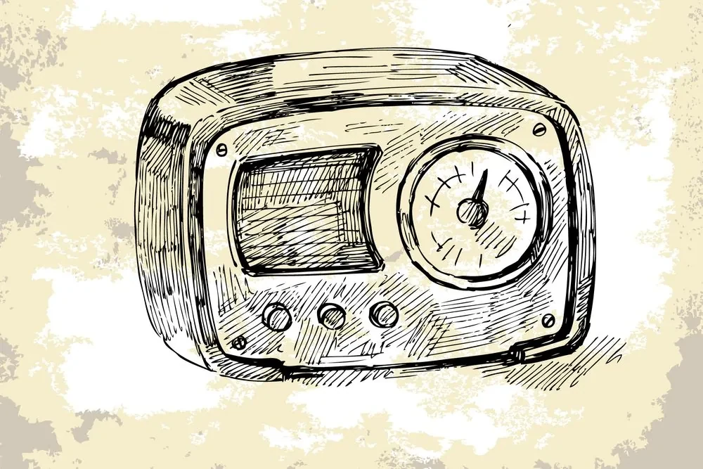 Tapeta retro elektronika