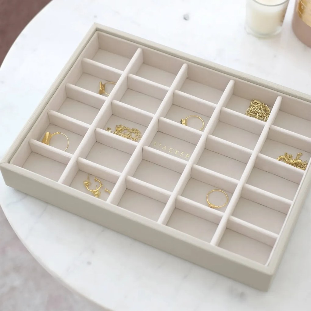 Krabička na šperky Stackers s 25 priehradkami classic taupe
