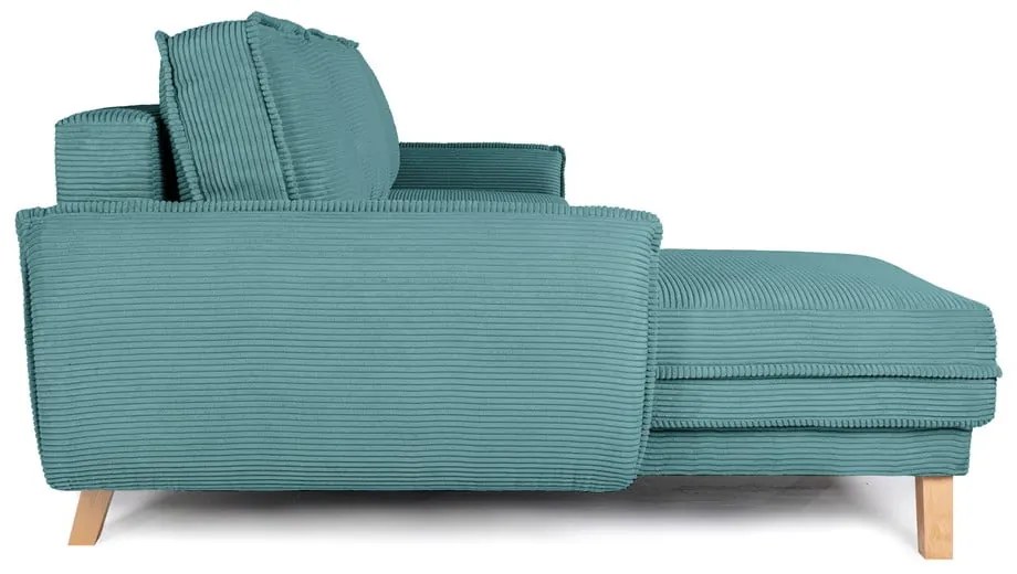 Variabilná tyrkysová menčestrová rozkladacia rohová pohovka Tori – Bonami Selection