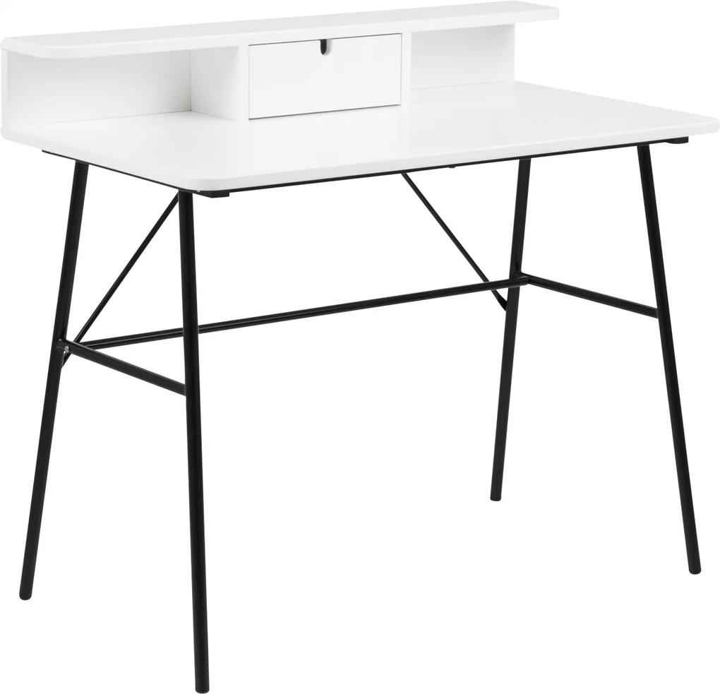 Bighome - Písací stôl PASCAL 100 cm, biela