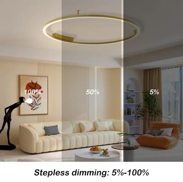 Immax NEO 07290-120G-LED+CCT stmievateľné stropné svietidlo FINO 72W/230V Tuya pr. 120 cm+DO