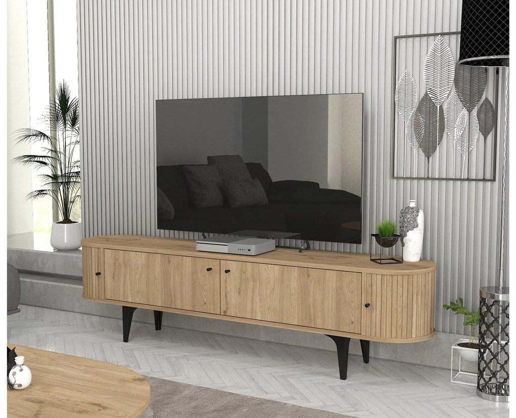 TV stolík/skrinka Simon (dub). Akcia -17%. Vlastná spoľahlivá doprava až k Vám domov. 1108177