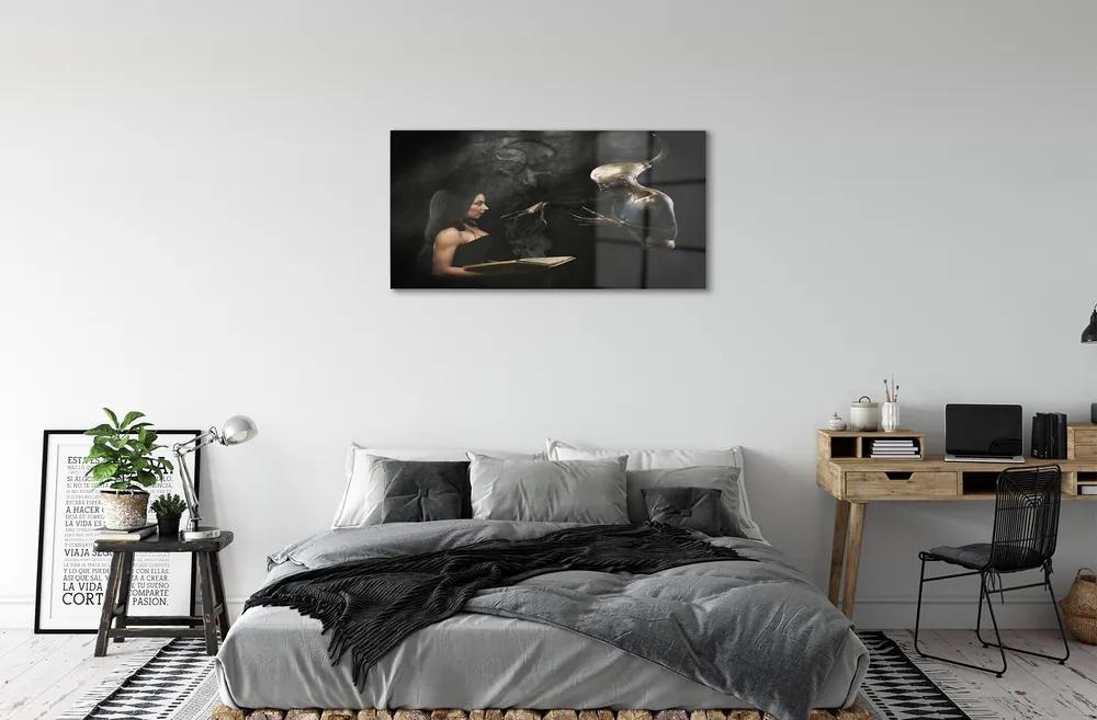 Sklenený obraz Žena temná postava 125x50 cm