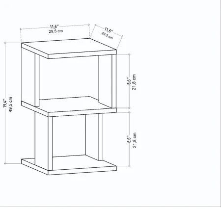 Nočný stolík ZUNA antracit