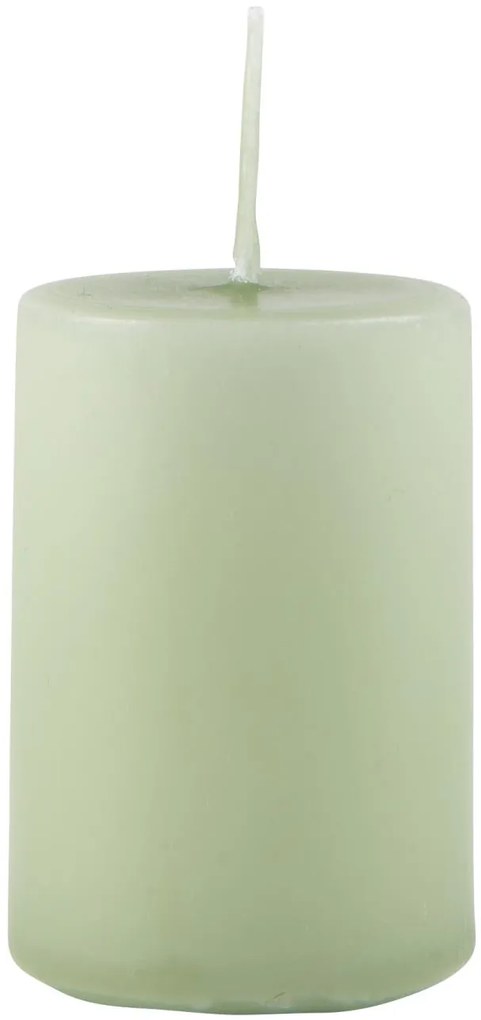 IB Laursen Zelená stĺpová sviečka LIGHT GREEN 6cm
