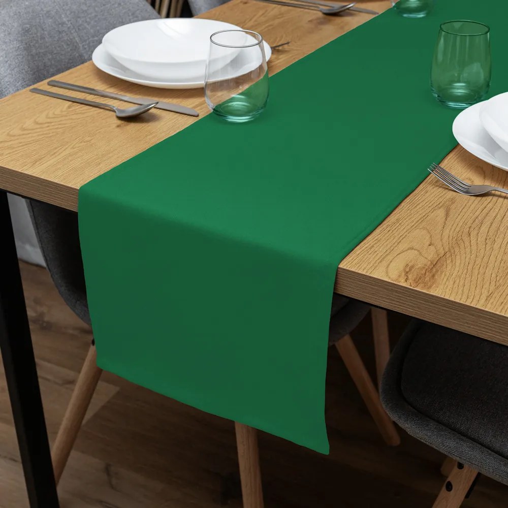 Biante Dekoračný behúň na stôl Rongo RG-056 Zelený 45x180 cm