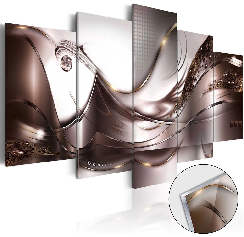 Artgeist Obraz na akrylátovom skle - Golden Storm [Glass] Veľkosť: 100x50