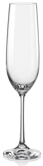 Crystalex Poháre na sekt VIOLA 190 ml, 6 ks