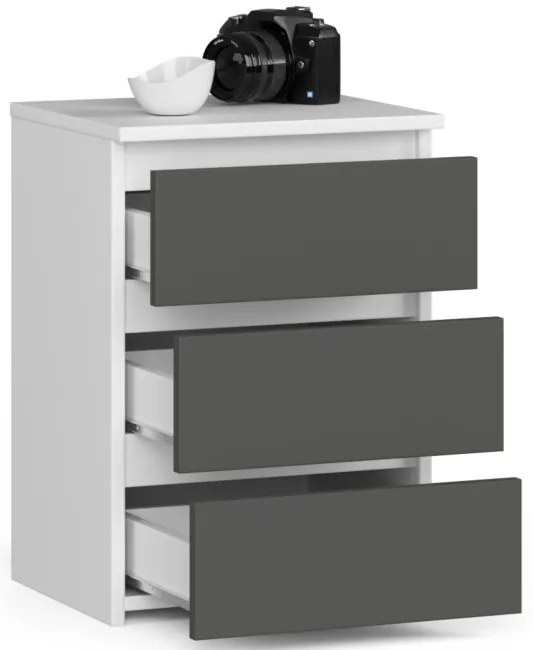 Nočný stolík CL3/40 biely / sivý