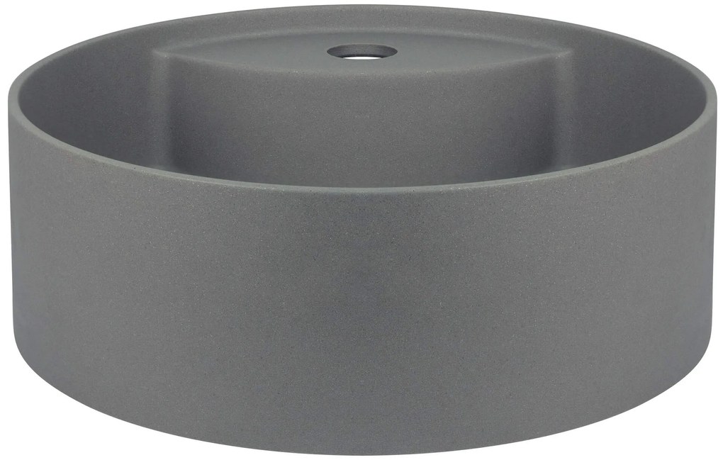 Deante Silia, umývadlo na dosku s otvorom na batériu 360x360x125mm, antracitová metalíza, DEA-CQS_TU4B