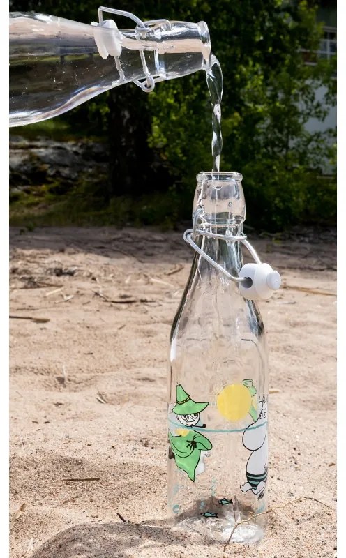 Sklenená fľaša Moomin Fun in the water 0,5l
