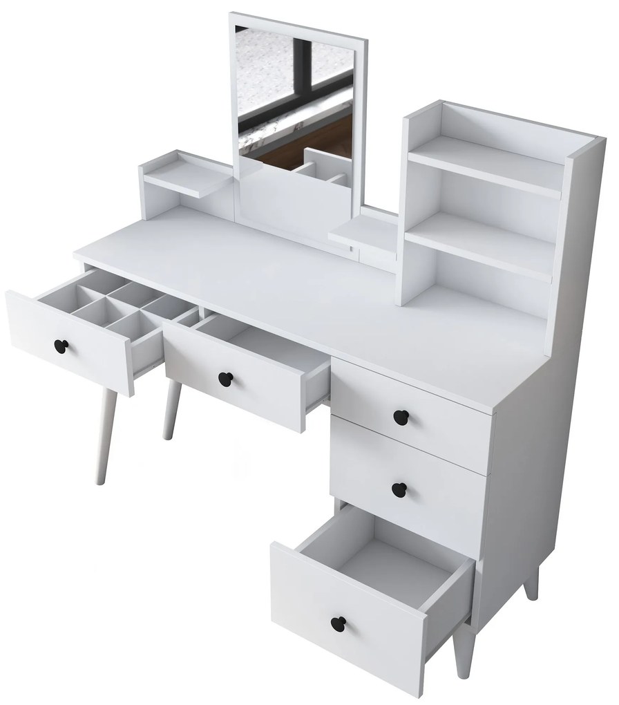 Toaletný stolík Margot 01 biely