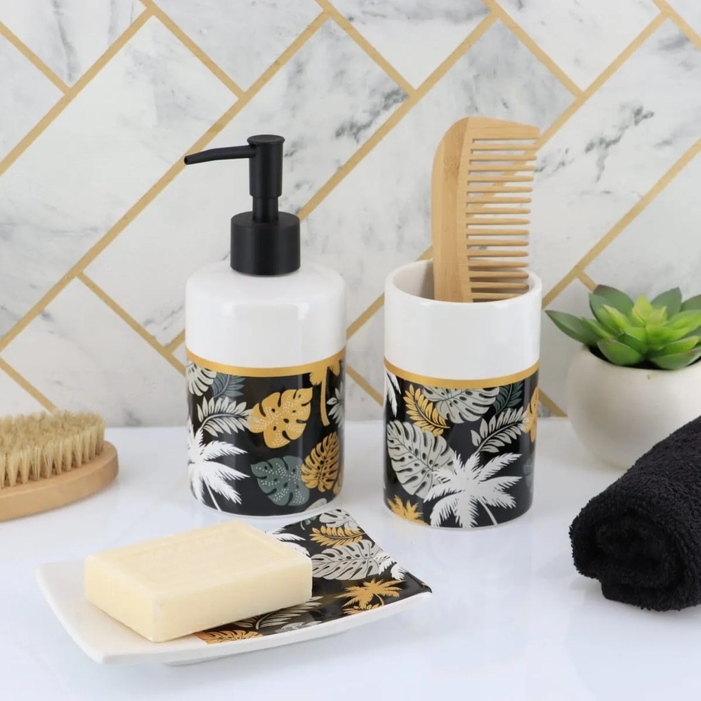 Dávkovač mydla Gold Jungle, kombinácia farieb/s čiernymi prvkami, 320 ml