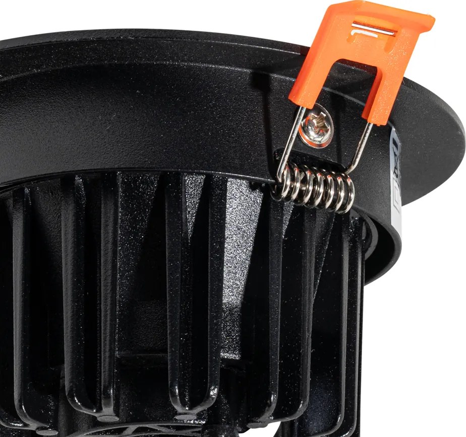 Zapustené bodové svietidlo čierne 9,5 cm vrátane LED 1015 lm stmievateľné IP23 - Gaius