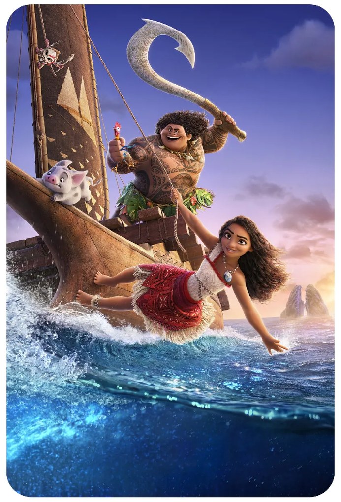 Textilná nálepka na stenu "Vaiana 3"